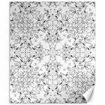 Black And White Decorative Ornate Pattern Canvas 8  x 10  8.15 x9.66  Canvas - 1