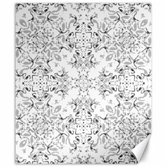 Black And White Decorative Ornate Pattern Canvas 20  X 24  by dflcprintsclothing