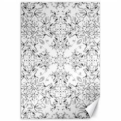 Black And White Decorative Ornate Pattern Canvas 20  X 30  by dflcprintsclothing