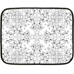 Black And White Decorative Ornate Pattern Fleece Blanket (mini) by dflcprintsclothing