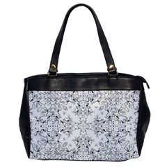 Black And White Decorative Ornate Pattern Oversize Office Handbag by dflcprintsclothing