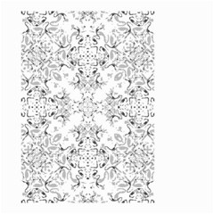 Black And White Decorative Ornate Pattern Small Garden Flag (two Sides) by dflcprintsclothing