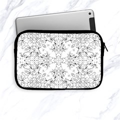 Black And White Decorative Ornate Pattern Apple Ipad Mini Zipper Cases by dflcprintsclothing