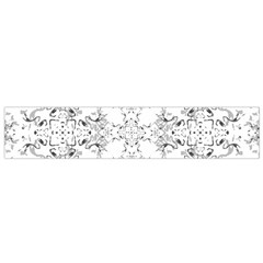 Black And White Decorative Ornate Pattern Small Flano Scarf by dflcprintsclothing