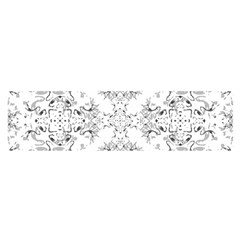 Black And White Decorative Ornate Pattern Satin Scarf (oblong) by dflcprintsclothing