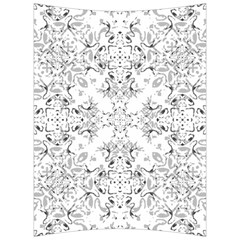 Black And White Decorative Ornate Pattern Back Support Cushion by dflcprintsclothing