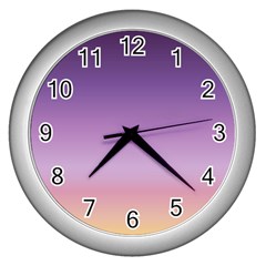 Sunset Evening Shades Wall Clock (silver) by designsbymallika