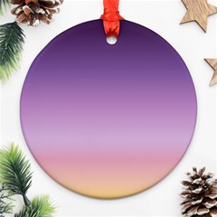 Sunset Evening Shades Round Ornament (two Sides) by designsbymallika