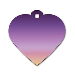 Sunset Evening Shades Dog Tag Heart (one Side) by designsbymallika