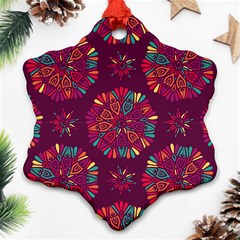 Circle Pattern Snowflake Ornament (two Sides) by designsbymallika