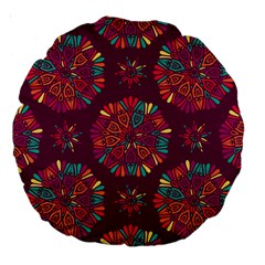 Circle Pattern Large 18  Premium Round Cushions by designsbymallika