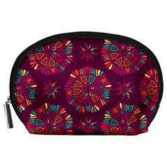 Circle Pattern Accessory Pouch (large) by designsbymallika