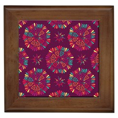 Circle Pattern Framed Tile by designsbymallika