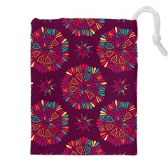 Circle Pattern Drawstring Pouch (5xl) by designsbymallika