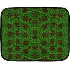 Rose Stars So Beautiful On Green Fleece Blanket (mini) by pepitasart