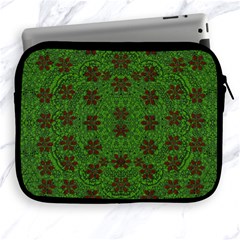 Rose Stars So Beautiful On Green Apple Ipad 2/3/4 Zipper Cases by pepitasart