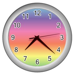 Rainbow Shades Wall Clock (silver) by designsbymallika