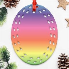 Rainbow Shades Ornament (oval Filigree) by designsbymallika