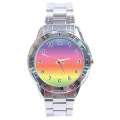 Rainbow Shades Stainless Steel Analogue Watch by designsbymallika