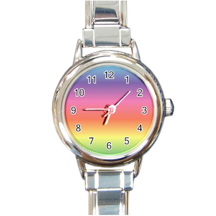 RAINBOW SHADES Round Italian Charm Watch