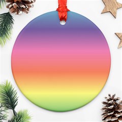 Rainbow Shades Round Ornament (two Sides) by designsbymallika