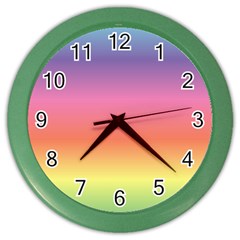 Rainbow Shades Color Wall Clock by designsbymallika