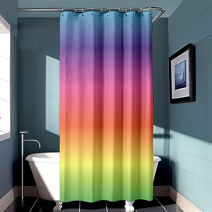 RAINBOW SHADES Shower Curtain 36  x 72  (Stall) 