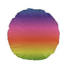 Rainbow Shades Standard 15  Premium Round Cushions