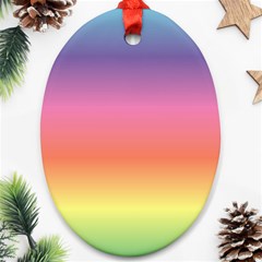 Rainbow Shades Oval Ornament (two Sides) by designsbymallika