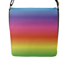 Rainbow Shades Flap Closure Messenger Bag (l) by designsbymallika