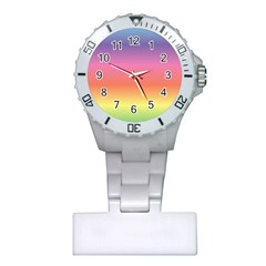 Rainbow Shades Plastic Nurses Watch by designsbymallika