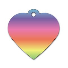 Rainbow Shades Dog Tag Heart (two Sides)