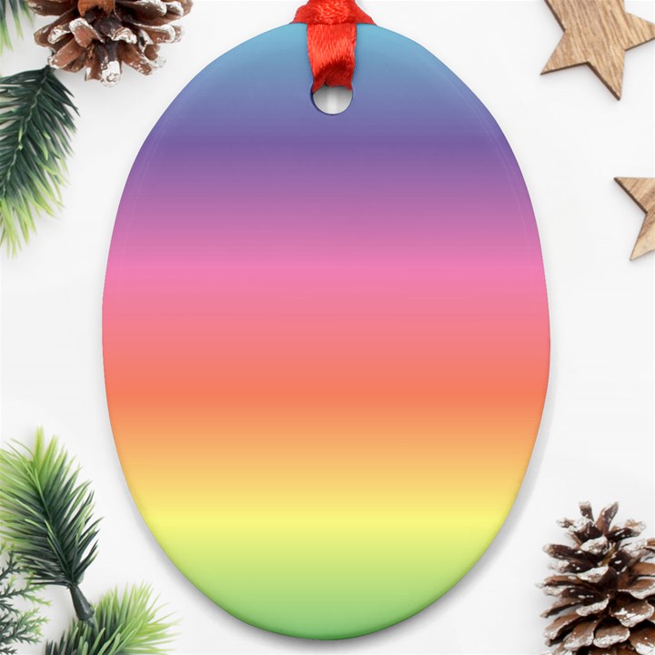 RAINBOW SHADES Oval Ornament (Two Sides)