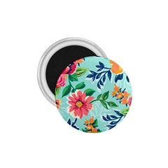 Multi Colour Floral Print 1 75  Magnets by designsbymallika