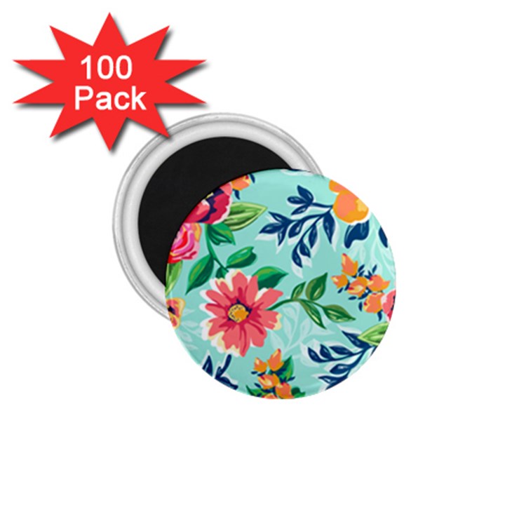 MULTI COLOUR FLORAL PRINT 1.75  Magnets (100 pack) 