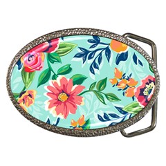 Multi Colour Floral Print Belt Buckles by designsbymallika