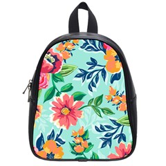 Multi Colour Floral Print School Bag (small) by designsbymallika