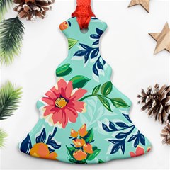 Multi Colour Floral Print Ornament (christmas Tree)  by designsbymallika