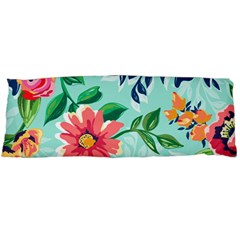 Multi Colour Floral Print Body Pillow Case (dakimakura) by designsbymallika