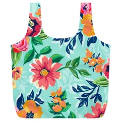 Multi Colour Floral Print Full Print Recycle Bag (xl) by designsbymallika