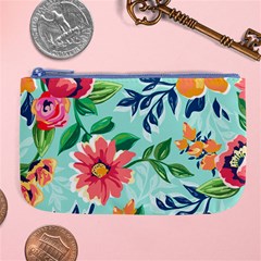 Multi Colour Floral Print Large Coin Purse by designsbymallika