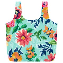 Multi Colour Floral Print Full Print Recycle Bag (xxxl) by designsbymallika