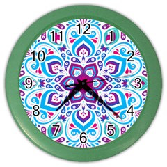 Mandala Blue Color Wall Clock