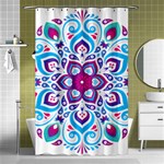 MANDALA BLUE Shower Curtain 48  x 72  (Small)  Curtain(48  X 72 ) - 42.18 x64.8  Curtain(48  X 72 )