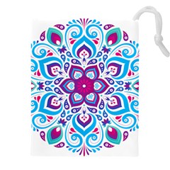 Mandala Blue Drawstring Pouch (4xl)