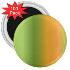 Green Orange Shades 3  Magnets (100 Pack) by designsbymallika