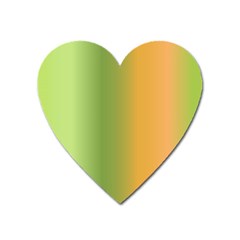 Green Orange Shades Heart Magnet by designsbymallika