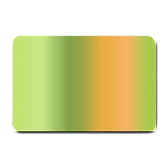 Green Orange Shades Small Doormat  by designsbymallika