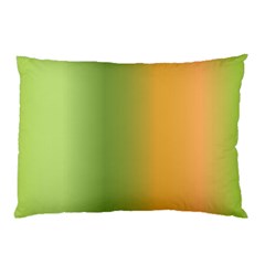 Green Orange Shades Pillow Case by designsbymallika