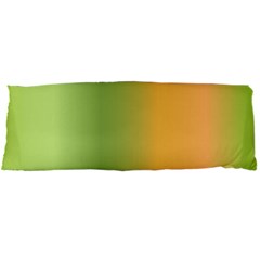 Green Orange Shades Body Pillow Case Dakimakura (two Sides) by designsbymallika